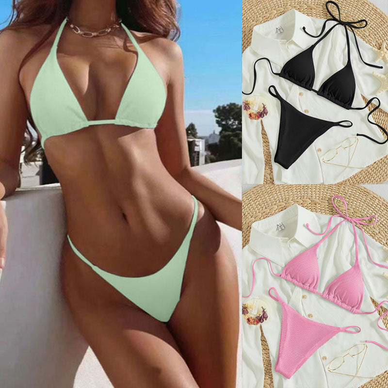 Hanging neck hot spring swimsuit