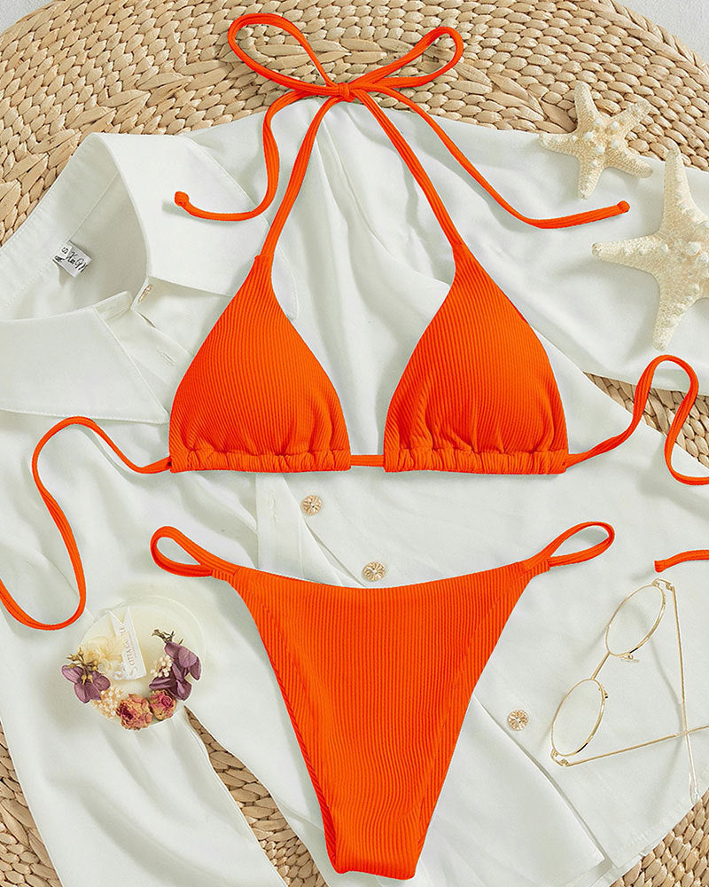 Hanging neck hot spring swimsuit