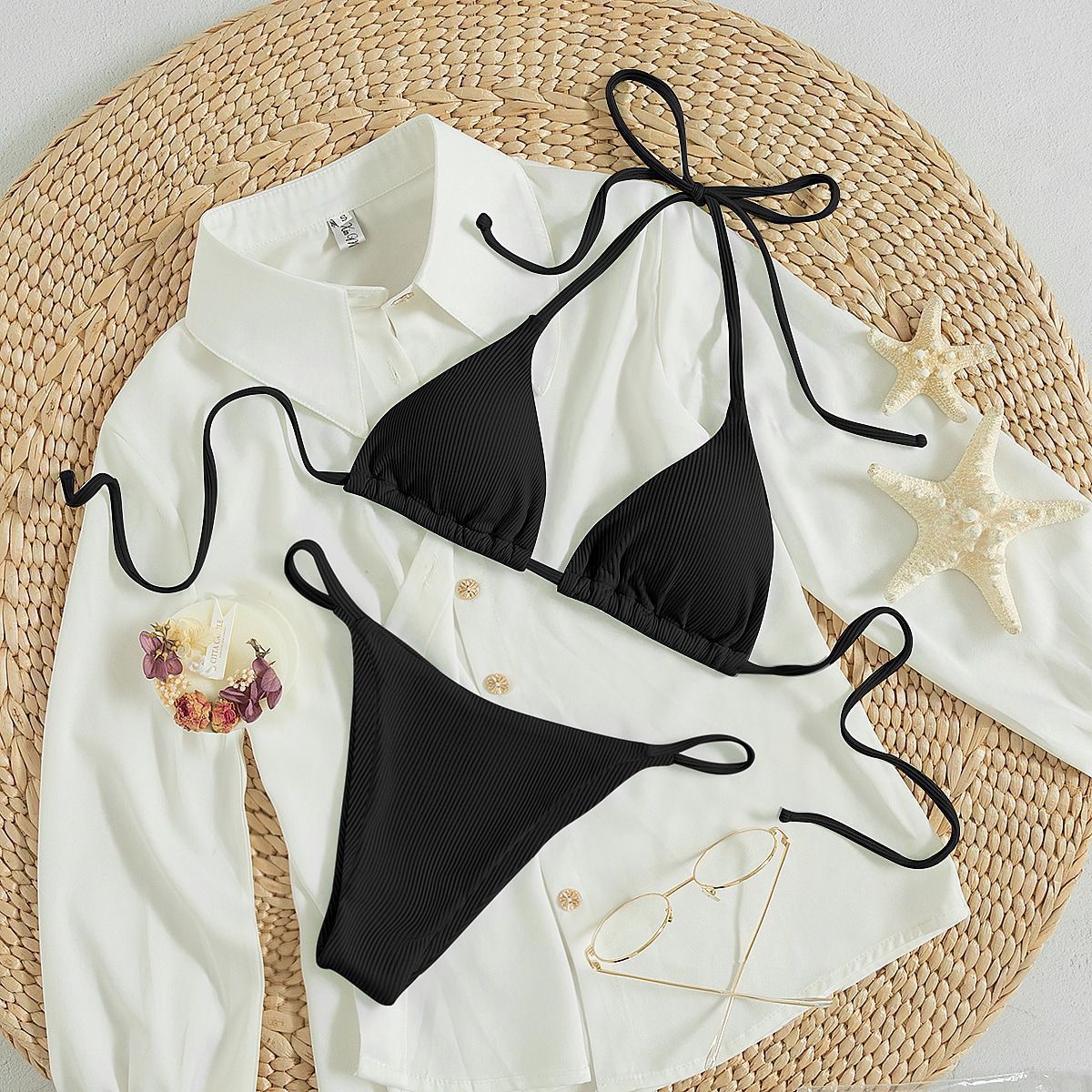 Hanging neck hot spring swimsuit