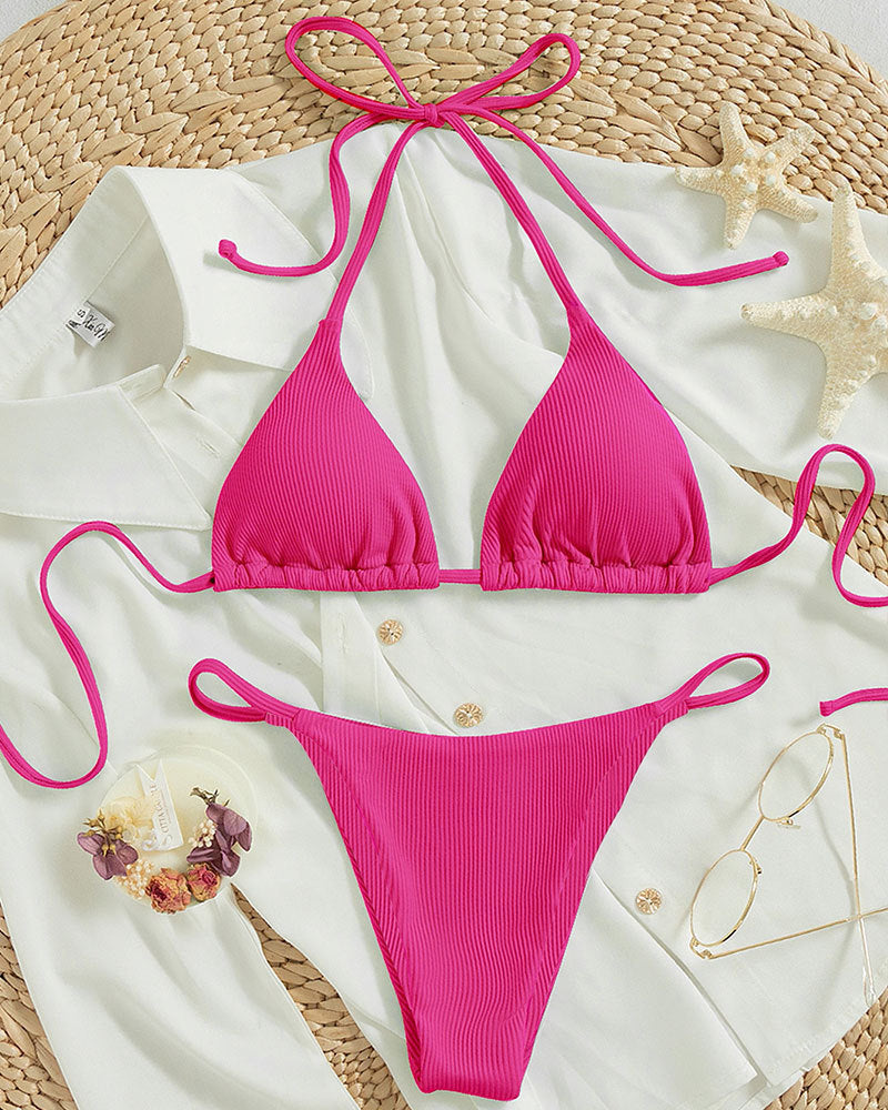 Hanging neck hot spring swimsuit