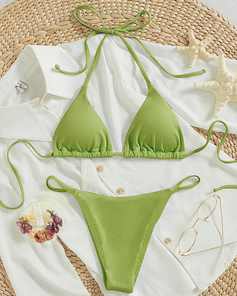 Hanging neck hot spring swimsuit