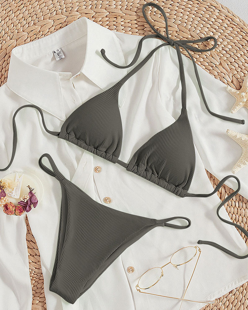 Hanging neck hot spring swimsuit
