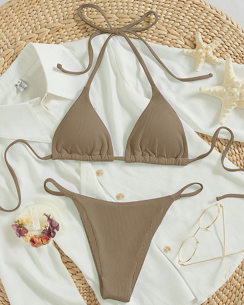 Hanging neck hot spring swimsuit