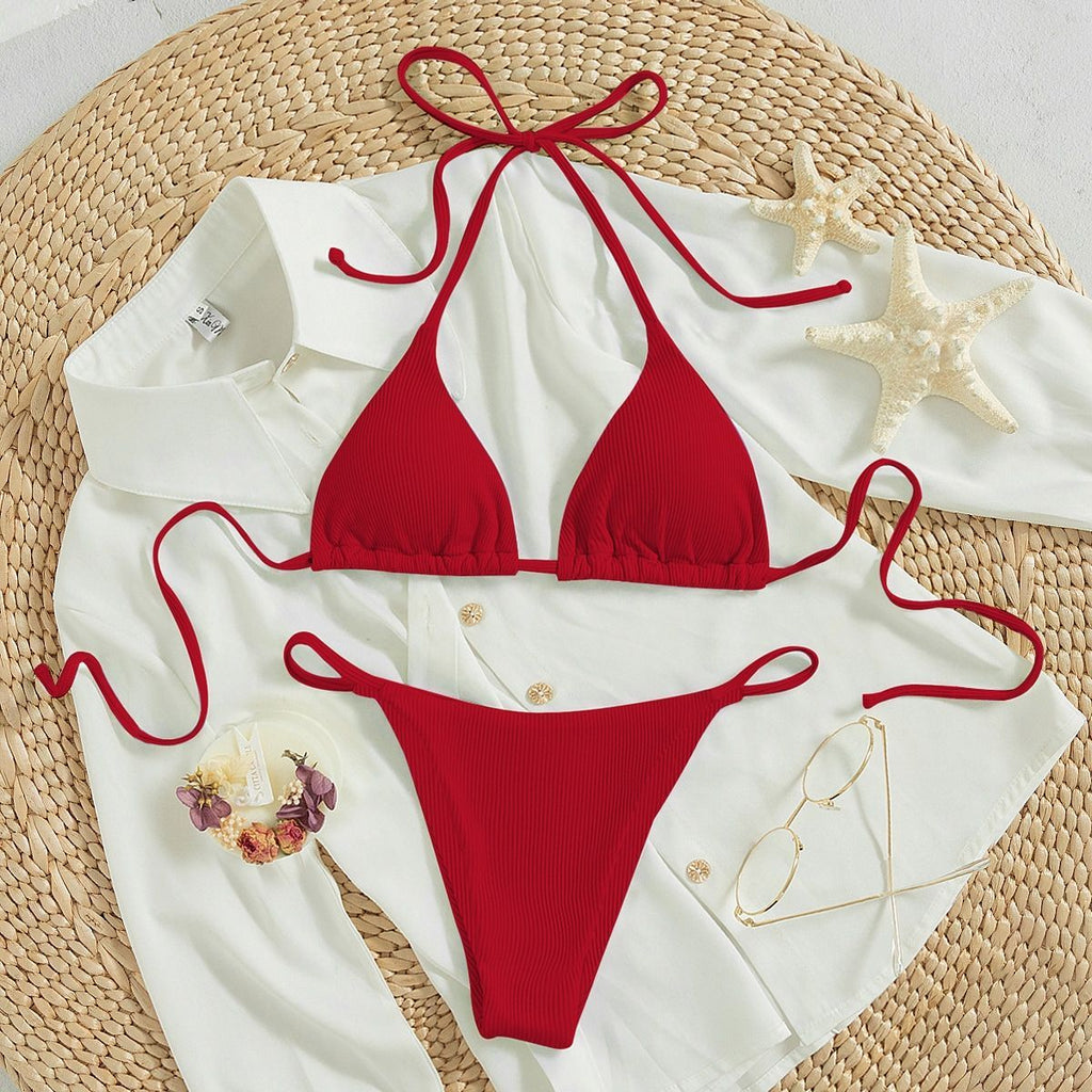 Hanging neck hot spring swimsuit