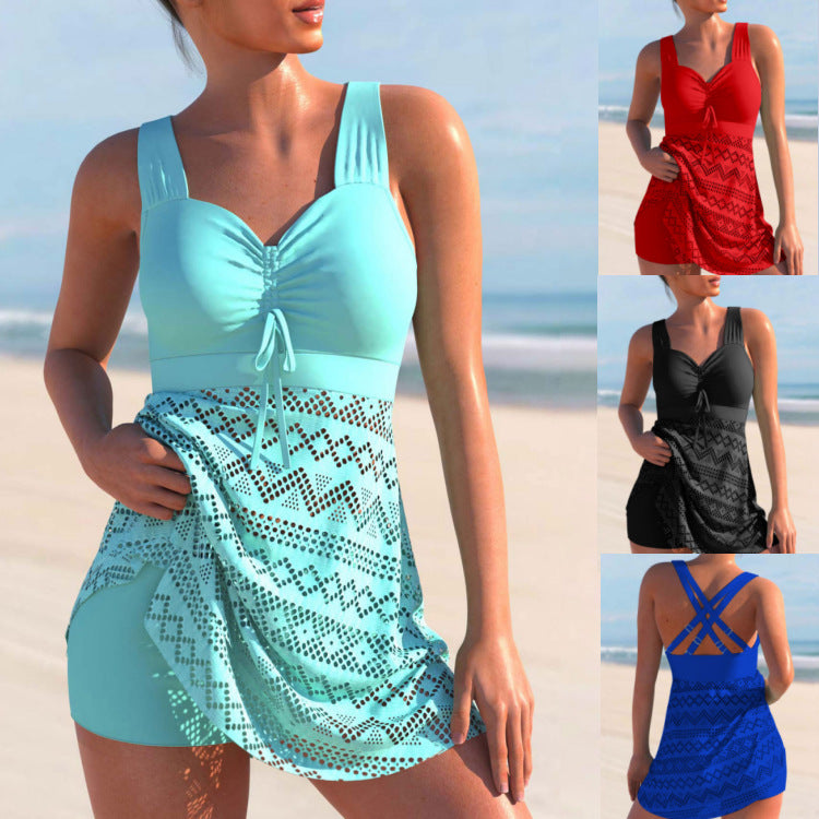split skirt swimsuit