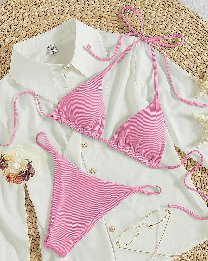Hanging neck hot spring swimsuit