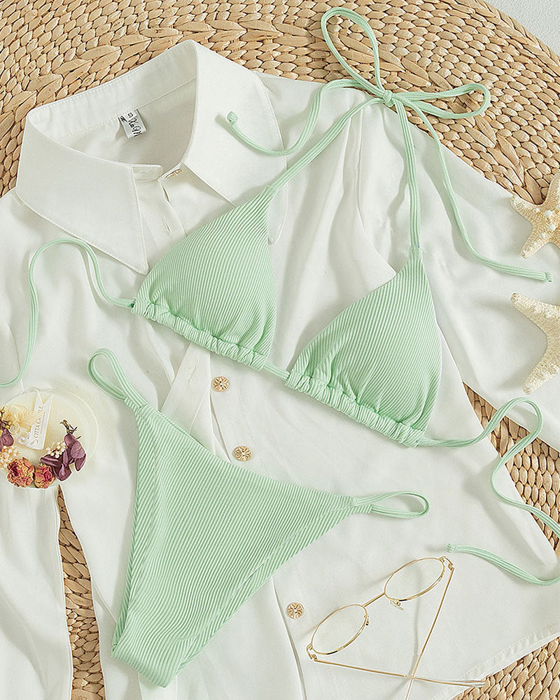 Hanging neck hot spring swimsuit